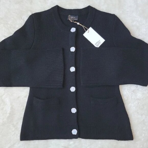 Quince Sweaters - NWT Quince 100% Mongolian Cashmere Structured Cardigan, Black M